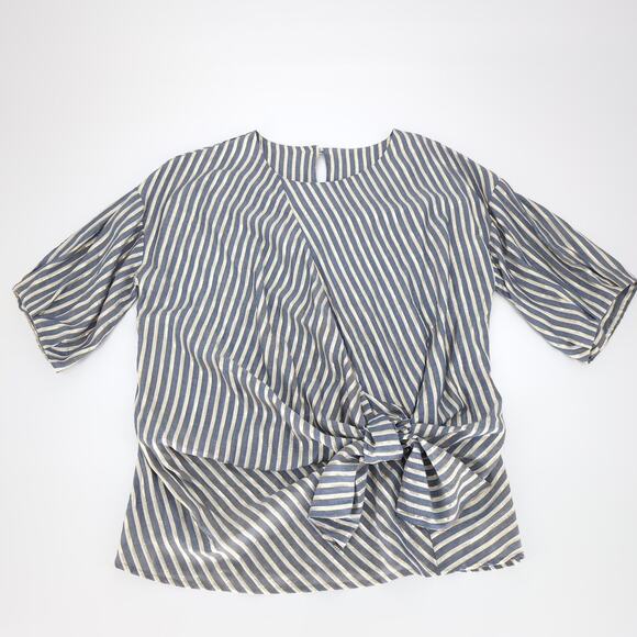 Anthropologie Eva Franco SAMPLE PIECE Marin Striped Blouse Top - Women's Size 6 - Picture 13 of 13